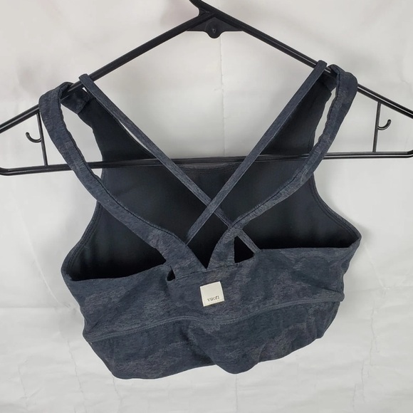 Vuori Elevation Sports Bra Black Grey Camo Athletic Strappy Women's Small - Picture 2 of 8